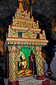 Inle Lake Myanmar. Pindaya, the famous Shwe Oo Min pagoda, a natural cave filled with thousands of gilded Buddha statues. 